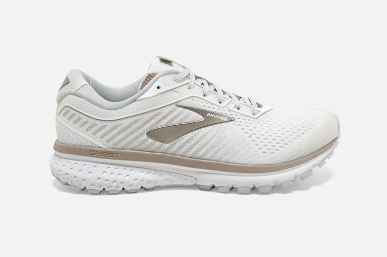 Brooks Ghost 12 Women's Road Running Shoes - White (45072-WHRT)